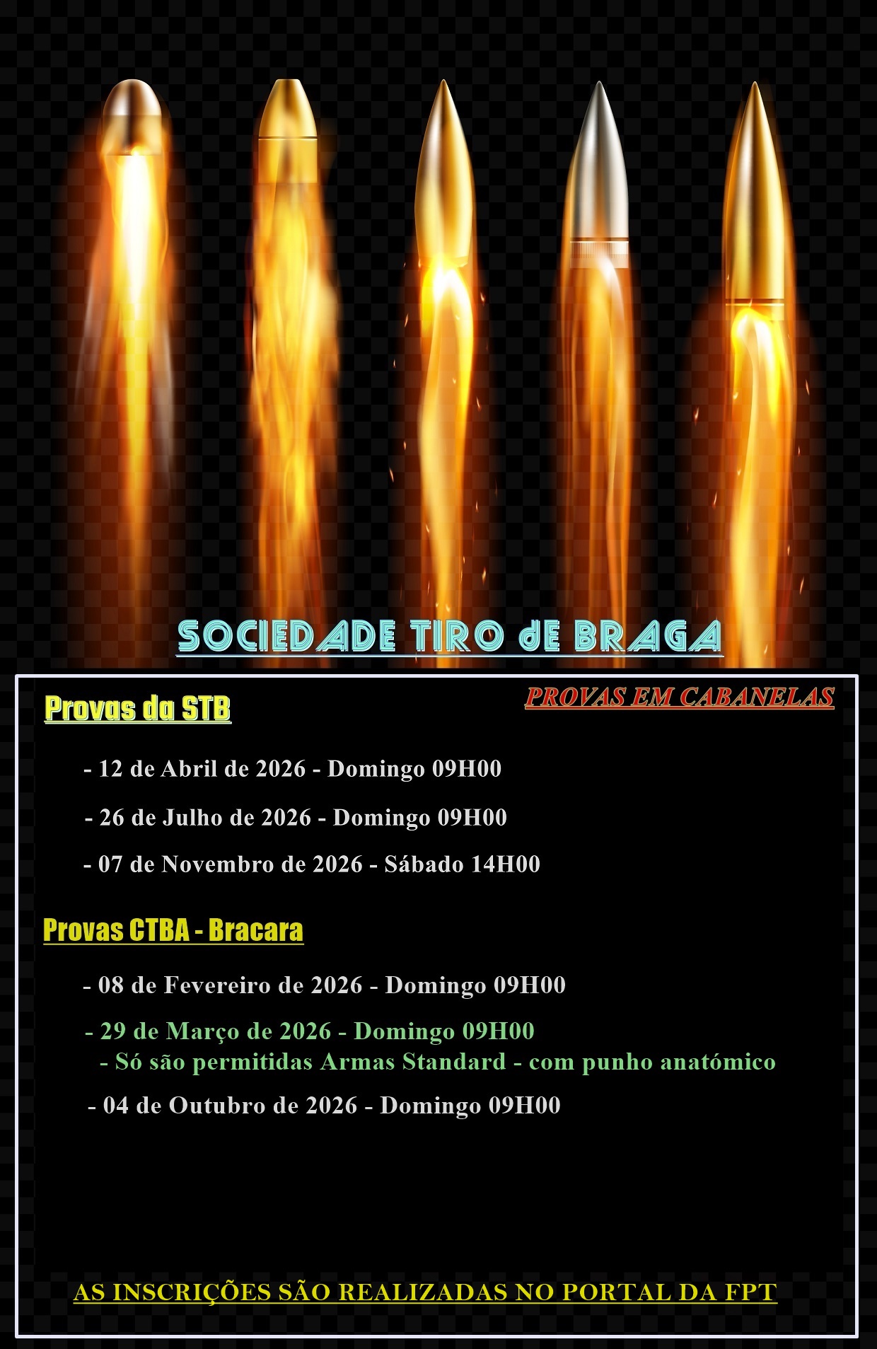 Flying bullets with fire and smoke traces. Vector realistic set of fired bullets different calibers fired from weapon, gun or pistol with smoke trail isolated on transparent background